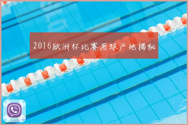 2016欧洲杯比赛用球产地揭秘